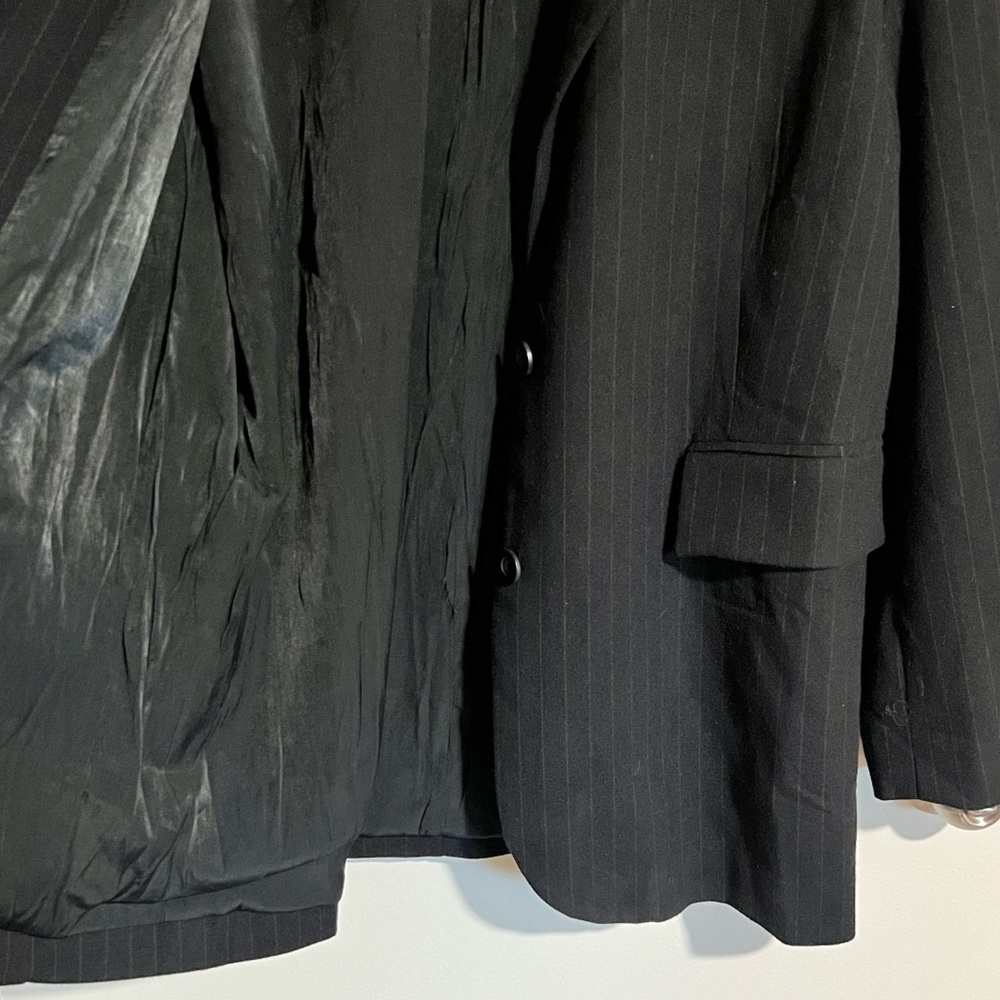 NWOT Free People Reggie Blazer Pinstripe Midnight Combo Navy Blue - Picture 12 of 16